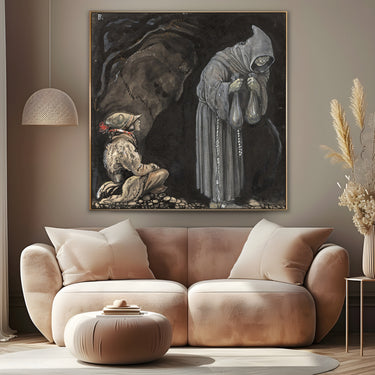 Quadro Stampa su Tela Witch and Boy, John Bauer - CupidoDesign