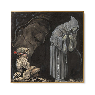Quadro Stampa su Tela Witch and Boy, John Bauer - CupidoDesign