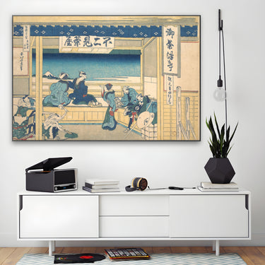 Quadro Stampa su Tela Yoshida a Tokaido, Katsushika Hokusai - CupidoDesign
