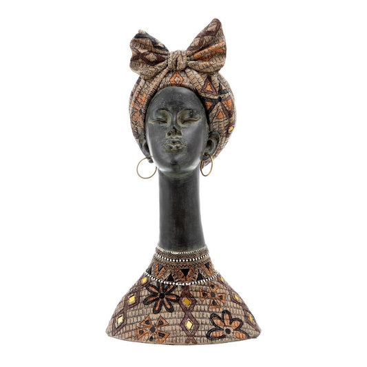 African Woman Head 22 x 19 x 43 cm