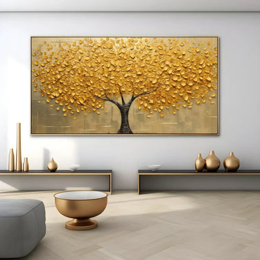Quadro Stampa su Tela Albero dorato - CupidoDesign