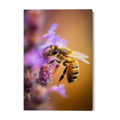 Albină printre petale