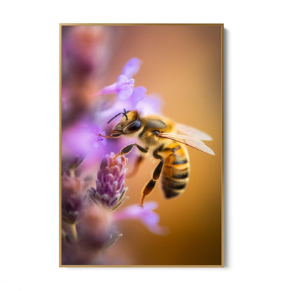 Albină printre petale