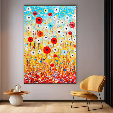 Quadro Stampa su Tela Arcobaleno Fiorito - CupidoDesign