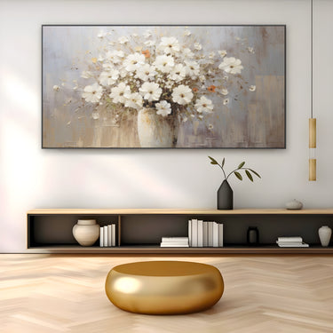 Quadro Stampa su Tela Armonia in Bianco - CupidoDesign
