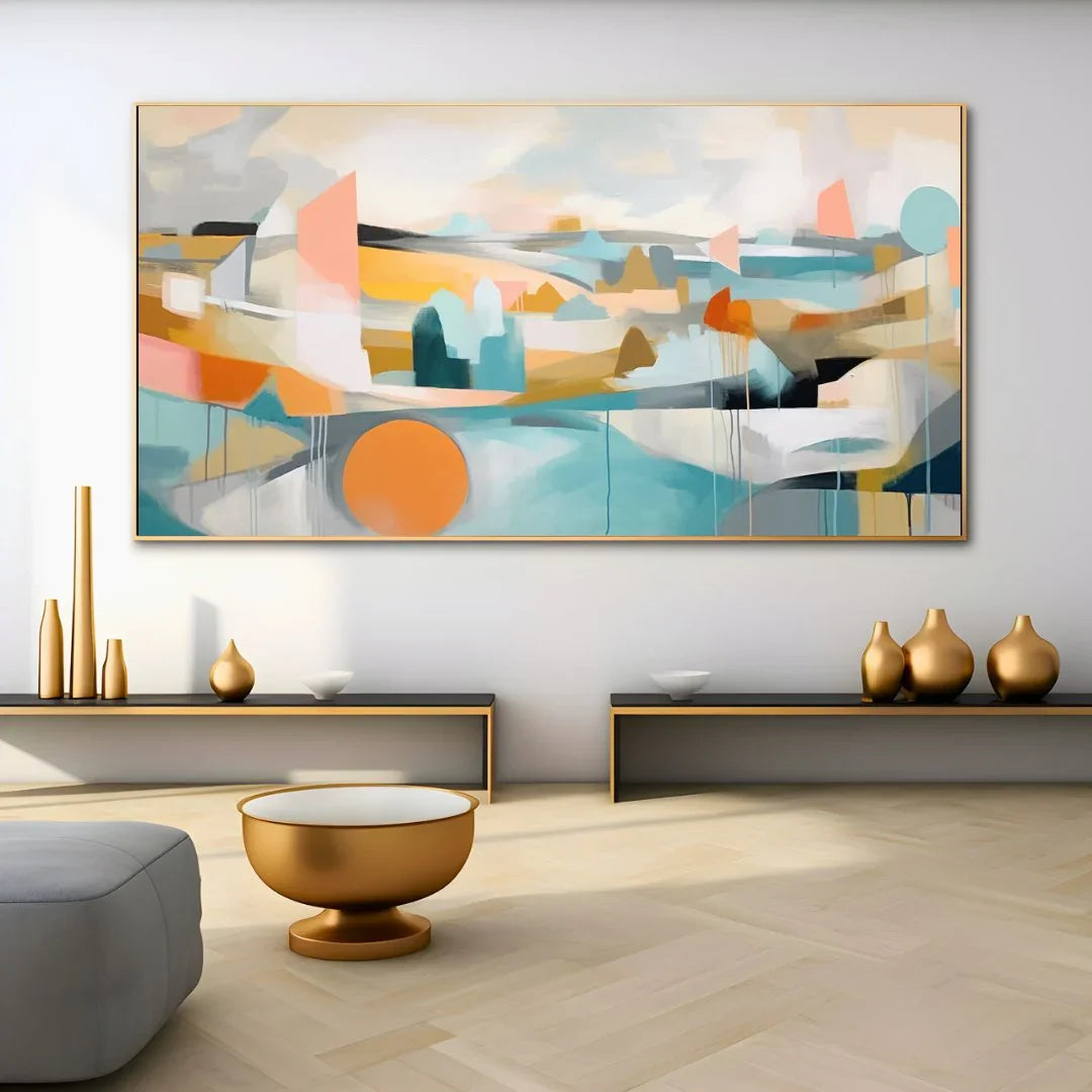 Quadro Stampa su Tela Astratta Santorini - CupidoDesign