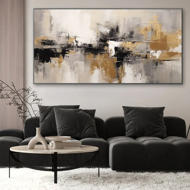 Quadro Stampa su Tela Astrattismo Nero - CupidoDesign