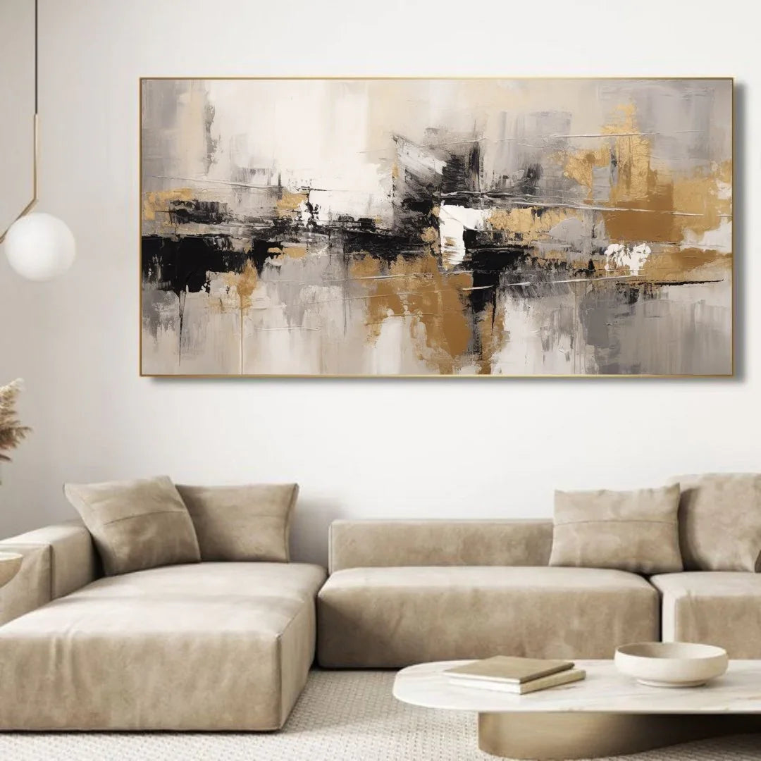 Quadro Stampa su Tela Astrattismo Nero - CupidoDesign