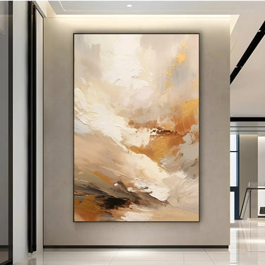 Quadro Stampa su Tela Astratto Dorato 70x100cm - CupidoDesign