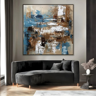 Quadro Stampa su Tela Azzurro Astratto - CupidoDesign