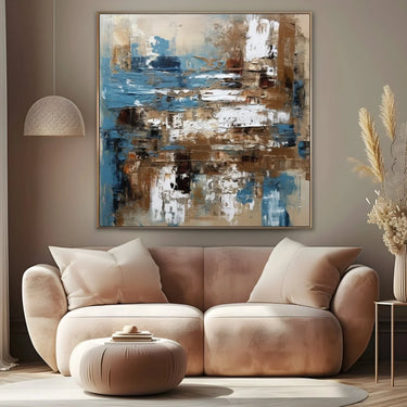Quadro Stampa su Tela Azzurro Astratto - CupidoDesign