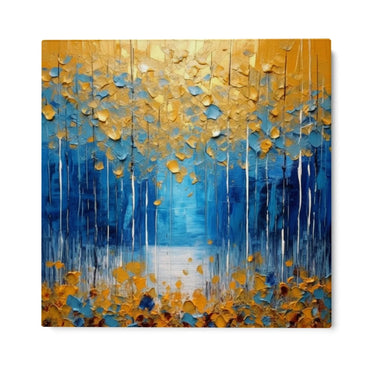 Quadro Stampa su Tela Azzurro Dorato - CupidoDesign