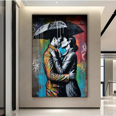 Quadro Stampa su Tela Bacio Graffiti - CupidoDesign