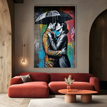 Quadro Stampa su Tela Bacio Graffiti - CupidoDesign