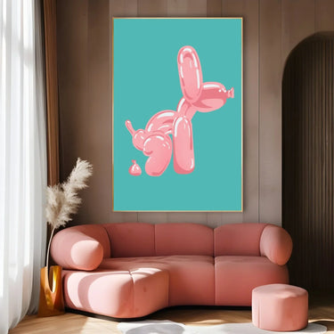 Quadro Stampa su Tela Balloon Dog Pink - CupidoDesign