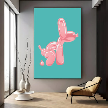 Quadro Stampa su Tela Balloon Dog Pink - CupidoDesign