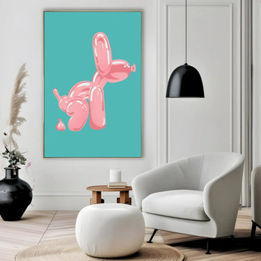 Quadro Stampa su Tela Balloon Dog Pink - CupidoDesign