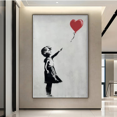 Quadro Stampa su Tela Balloon Girl, Banksy - CupidoDesign