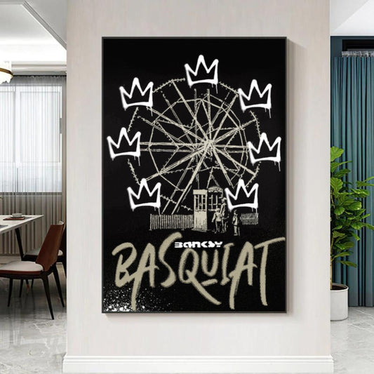 Graffitis de Banksy Basquiat