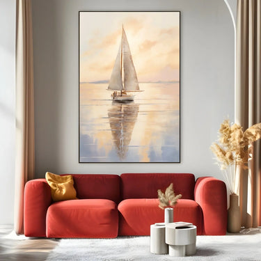 Quadro Stampa su Tela Barca dorata - CupidoDesign