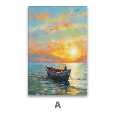 Quadro Stampa su Tela Barca solitaria - CupidoDesign