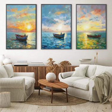 Quadro Stampa su Tela Barca solitaria - CupidoDesign