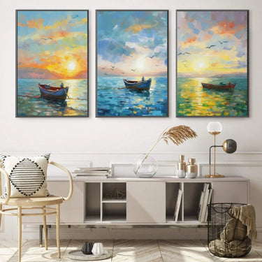 Quadro Stampa su Tela Barca solitaria - CupidoDesign