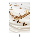 Quadro Stampa su Tela Barchetta nel Flusso Set da 3 50x70cm Con Cornice Bianca - CupidoDesign