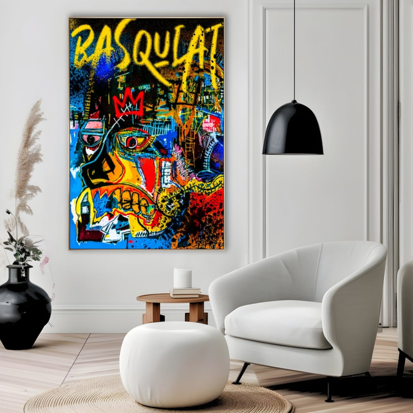 Sztuka ścienna na płótnie Basquiata