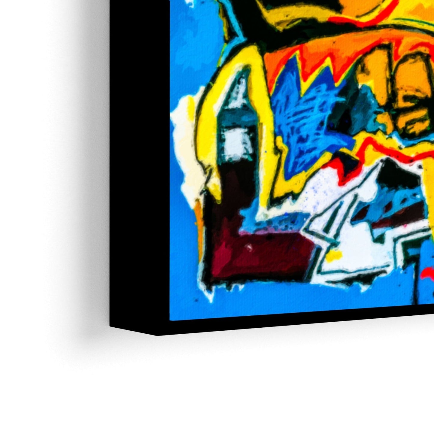Arte de la pared de la lona de Basquiat