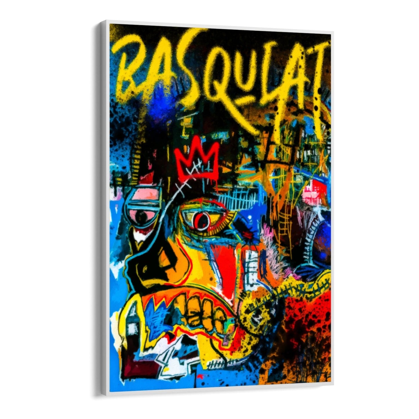 Arte de la pared de la lona de Basquiat
