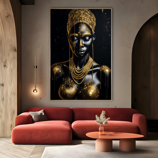 Afro-gouden schoonheid