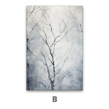 Quadro Stampa su Tela Betulle d'inverno - CupidoDesign