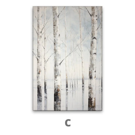 Quadro Stampa su Tela Betulle d'inverno - CupidoDesign
