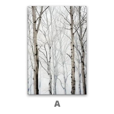 Quadro Stampa su Tela Betulle d'inverno - CupidoDesign