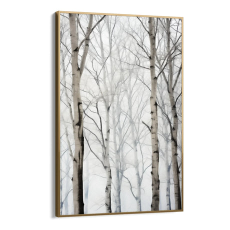 Quadro Stampa su Tela Betulle d'inverno - CupidoDesign