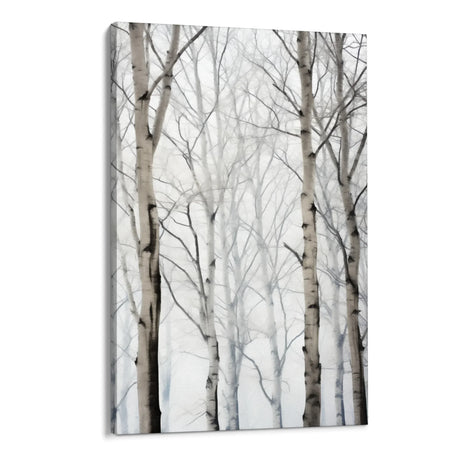 Quadro Stampa su Tela Betulle d'inverno - CupidoDesign