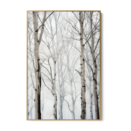 Quadro Stampa su Tela Betulle d'inverno - CupidoDesign