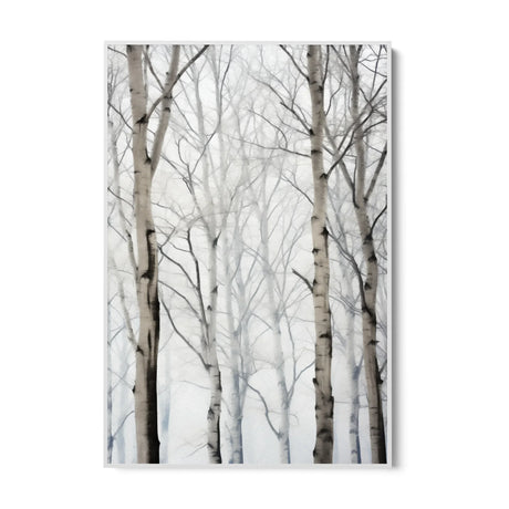 Quadro Stampa su Tela Betulle d'inverno - CupidoDesign