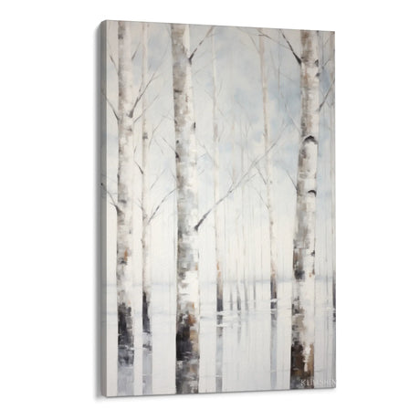 Quadro Stampa su Tela Betulle d'inverno - CupidoDesign