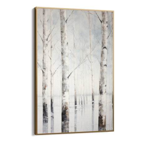 Quadro Stampa su Tela Betulle d'inverno - CupidoDesign