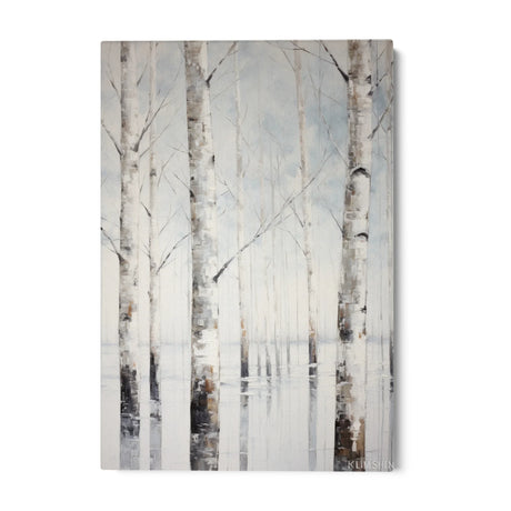 Quadro Stampa su Tela Betulle d'inverno - CupidoDesign