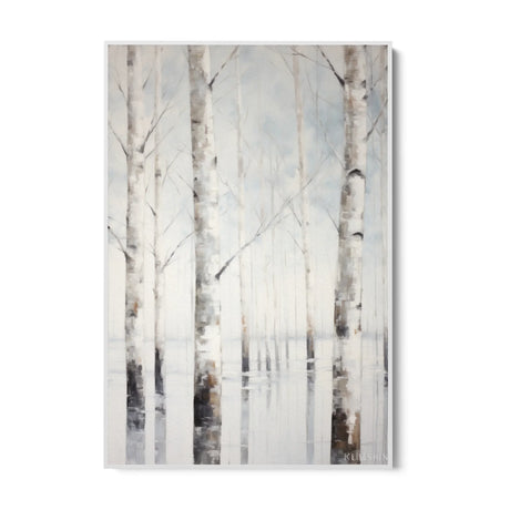 Quadro Stampa su Tela Betulle d'inverno - CupidoDesign