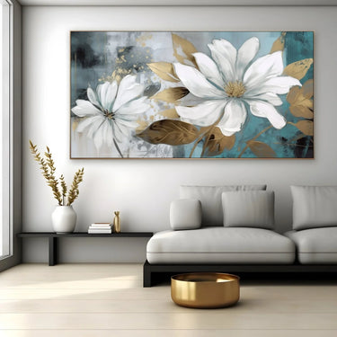 Quadro Stampa su Tela Bianca Sinfonia Floreale - CupidoDesign