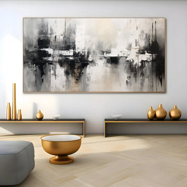 Quadro Stampa su Tela Bianco&Nero Astratto - CupidoDesign