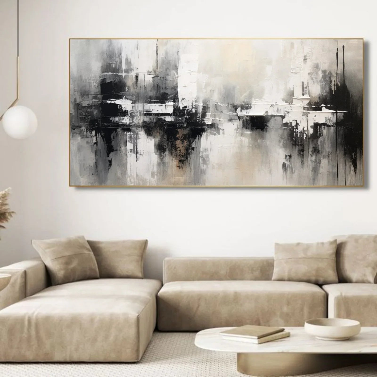 Quadro Stampa su Tela Bianco&Nero Astratto - CupidoDesign