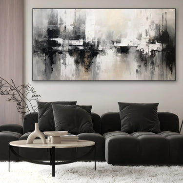 Quadro Stampa su Tela Bianco&Nero Astratto - CupidoDesign