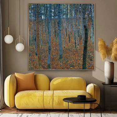 Quadro Stampa su Tela Bosco di betulle - Gustav klimt - CupidoDesign