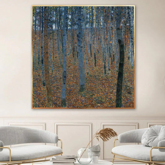Pădure de mesteacăn - Gustav Klimt 70x70cm