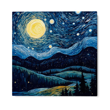 Quadro Stampa su Tela Bosco sotte le stelle - CupidoDesign